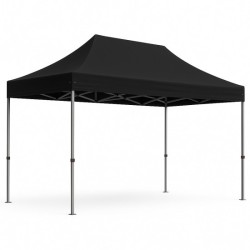 Foldable Tent with Hexagonal Frame 3x4.5m Black