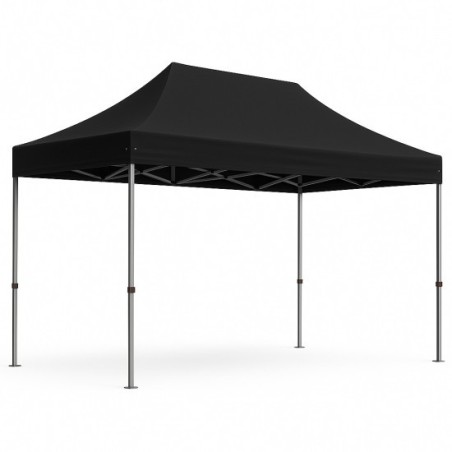 Foldable Tent with Hexagonal Frame 3x4.5m Black