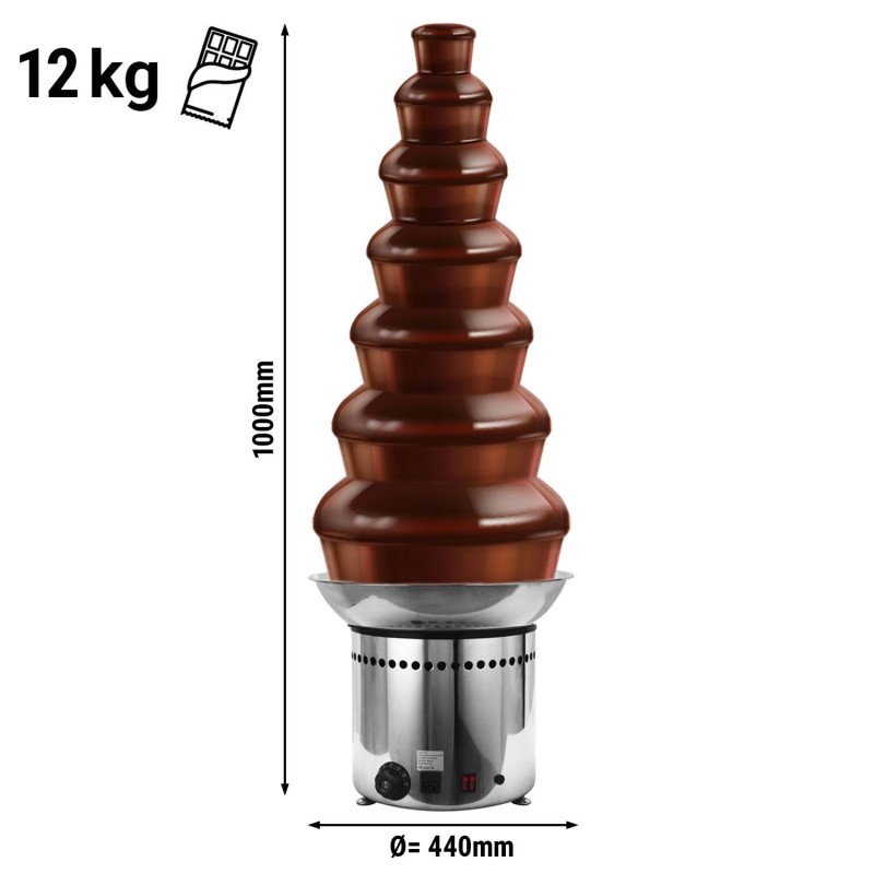 Chocolate fountain - 7 tiers - Height: 1000mm