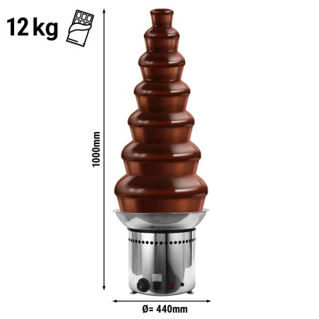 Chocolate fountain - 7 tiers - Height: 1000mm