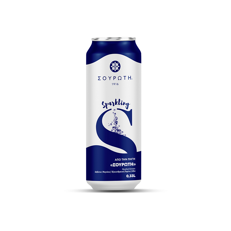 Souroti Carbonated Natural Mineral Water 330ml (pack of 6)