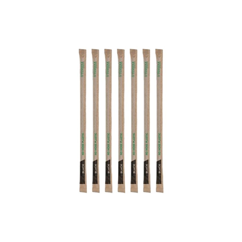 Paper Straws, Black, Espresso, Straight