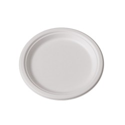 Round plate φ23cm, made of sugarcane