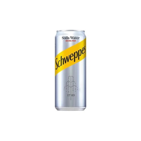 Schweppes Soda Water 330ml (pack of 6)