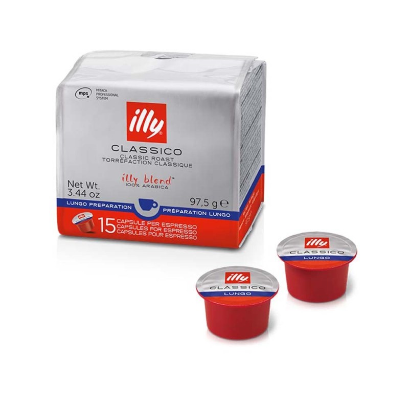 illy Espresso MPS Lungo Capsules – Bag (15 Capsules)