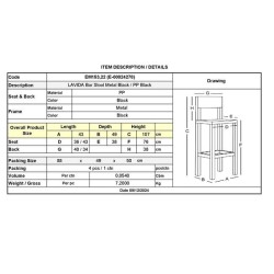 LAVIDA - Σκαμπό BAR